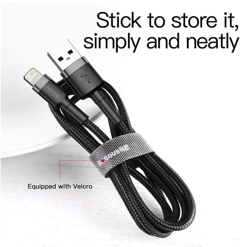 כבל USB לטעינה מהירה 2.4A לדגמי אייפון