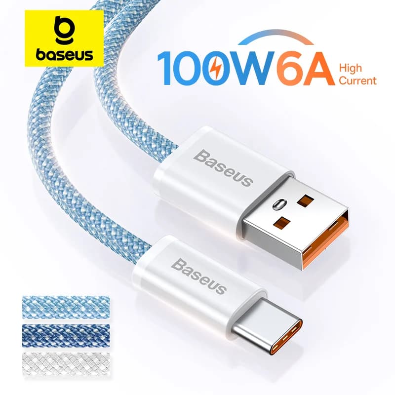 כבל USB-A ל-USB-C, טעינה מהירה 100W