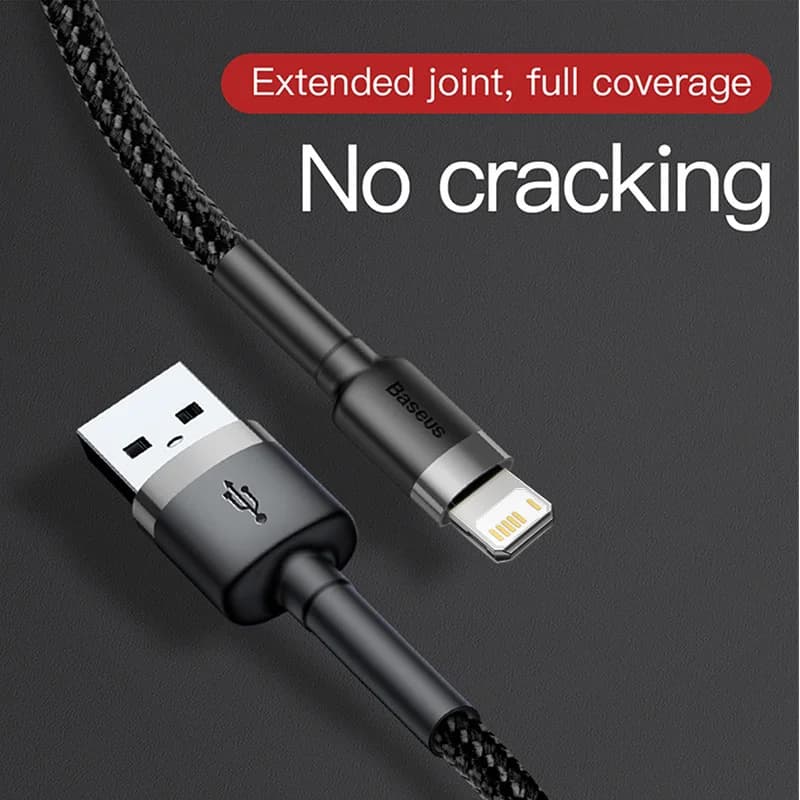 כבל USB לטעינה מהירה 2.4A לדגמי אייפון