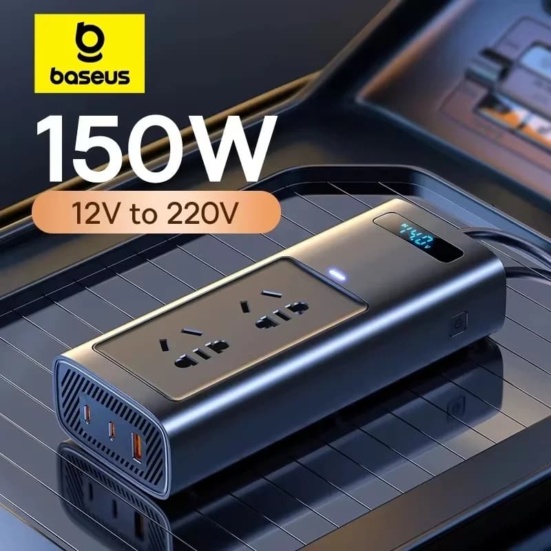מהפך מתח לרכב 150W DC 12V ל-AC 220V